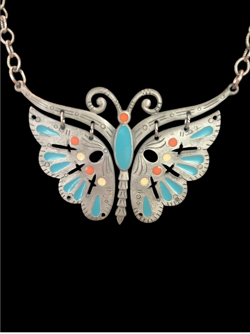 Vintage Celebrity butterfly necklace - Picture 2 of 6